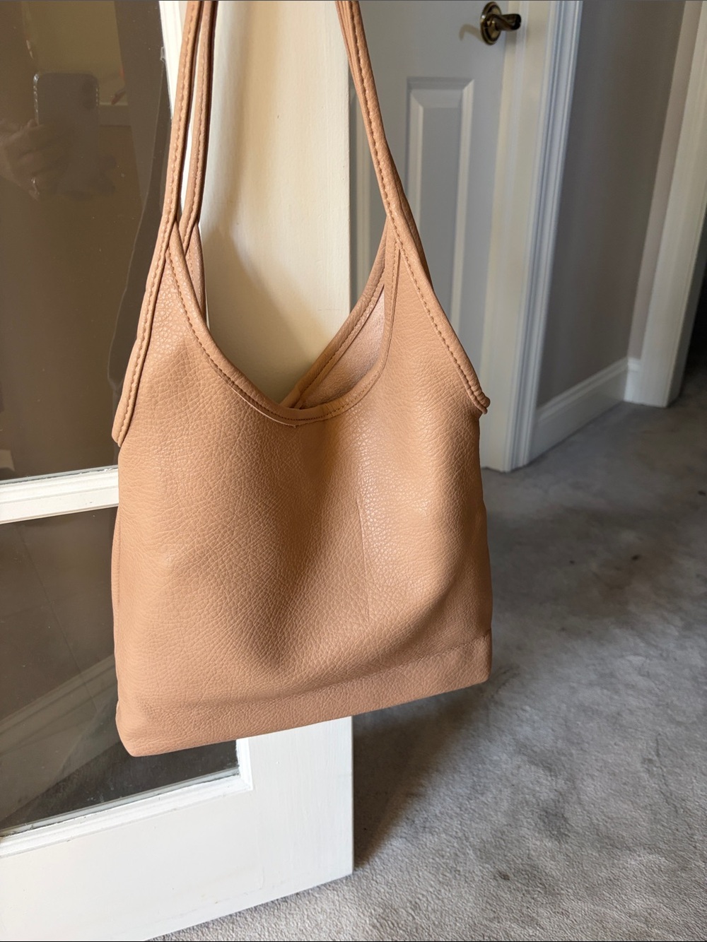 Montana West Tan Shoulder Bag with Double Straps - Picture 4 of 4